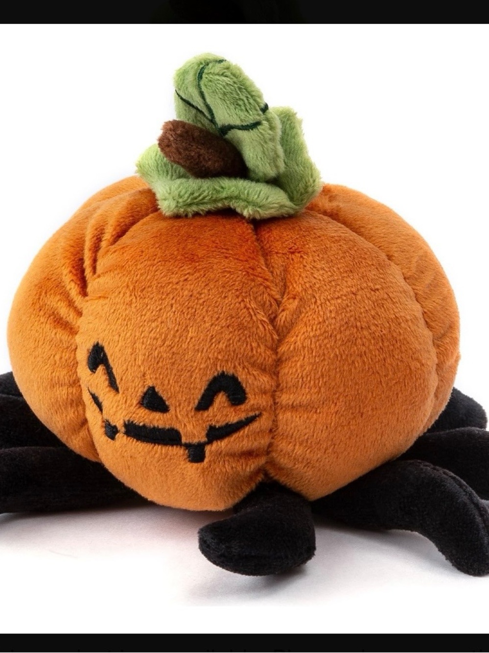 Orange Pumpkin Spider Plush Toy - Seasonal Stuffed Animal